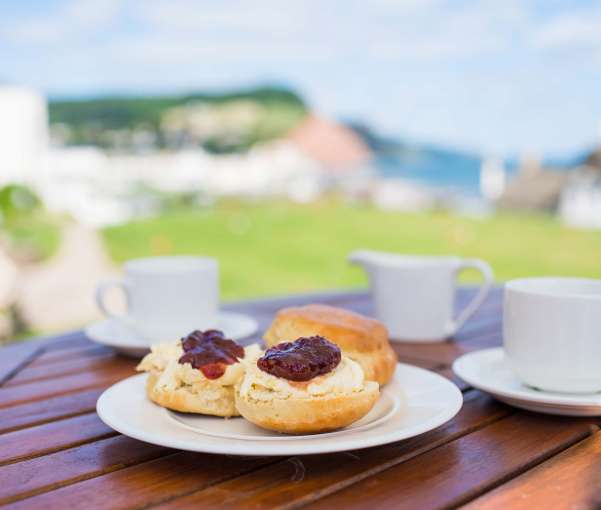 Victoria Hotel Restaurant Dining Cream Tea Outdoors