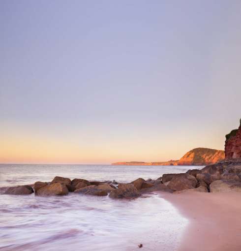 Sunrise Over the Cliffs at Sidmouth South Devon