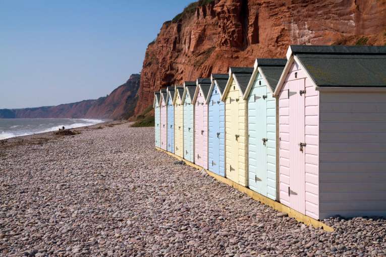 Beach Huts at Budleigh Salterton South Devon