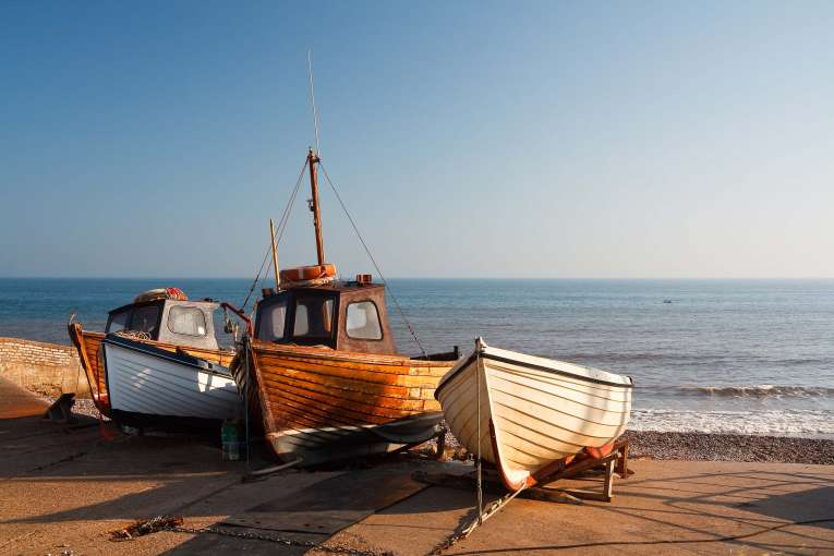 Boats on the Slipway at Sidmouth South Devon