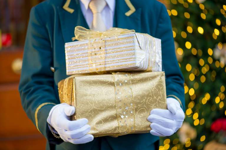 Porter Holding Presents Outside Victoria Hotel