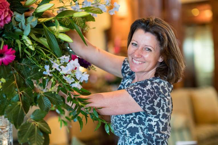 Flower Lady at Victoria Hotel