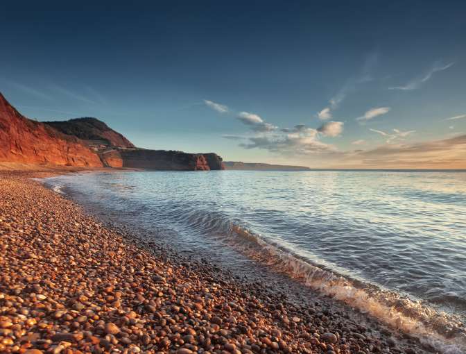 Sidmouth beach and Jurassic Coast