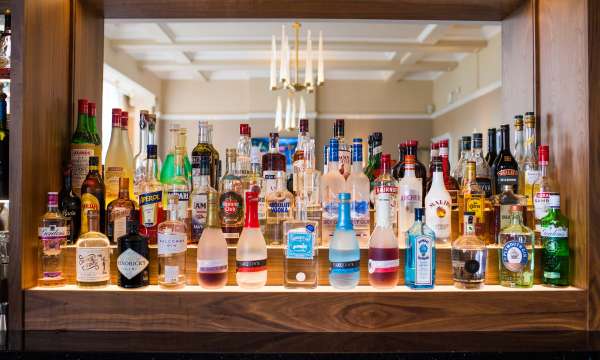 Victoria Hotel Berties Bar Selection of Drinks and Spirits