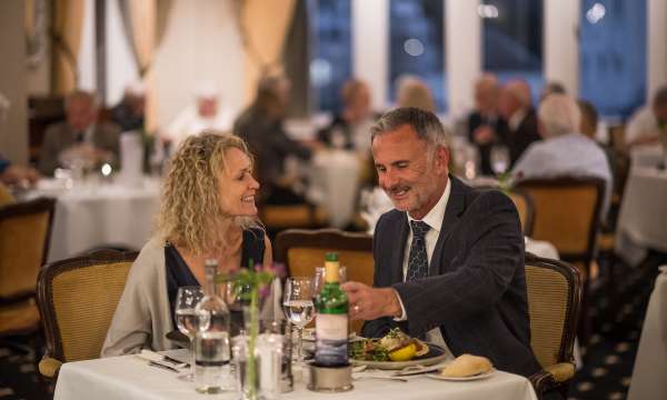 Couple Dining at Victoria Hotel Jubilee Restaurant