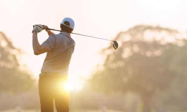 Man Playing Golf