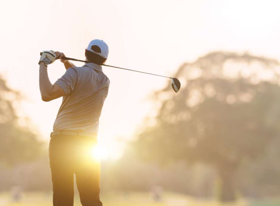 Man Playing Golf