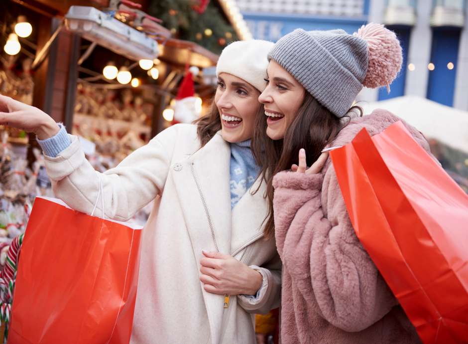 Ladies Shopping at Westpoint Christmas Shopping Fayre